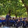 Onze laatste dag in Salzburg, gezellig in de Mirabellgarten luisteren naar een zondagsconcert.