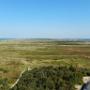 Links de Noordzee, rechts Ringkbing Fjord. 